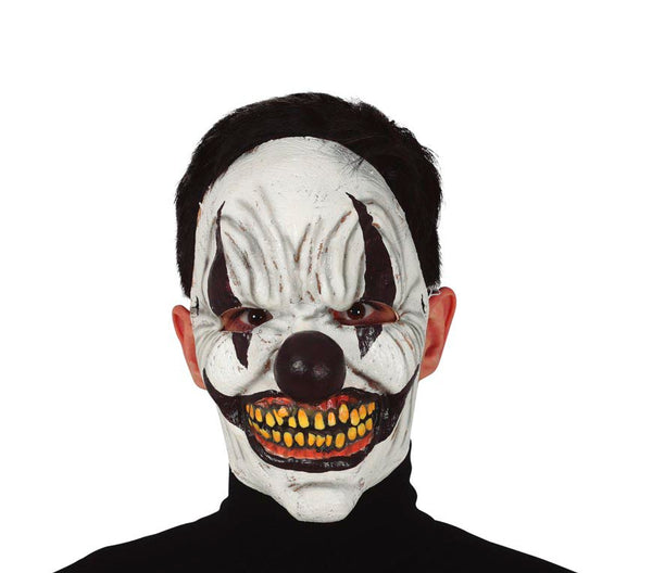 Black & White Clown Face Mask