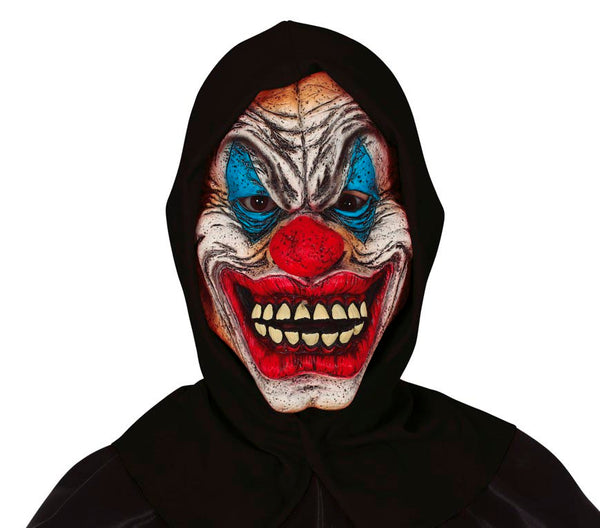 Black Hooded Halloween Clown Mask