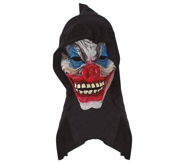 Black Hooded Halloween Clown Mask