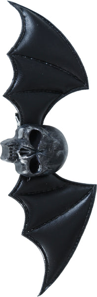 Bat Winged Skull Hair Clip