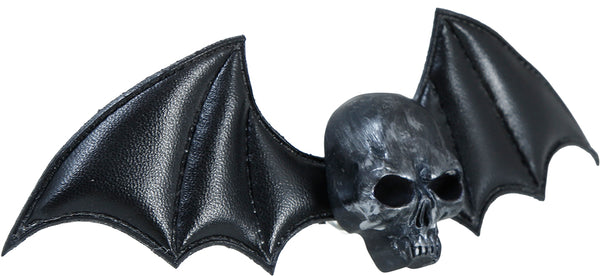 Bat Winged Skull Hair Clip