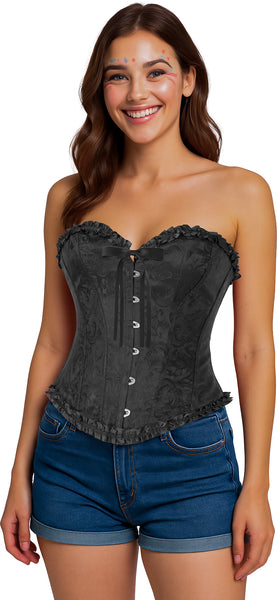 Black Patterned Corset