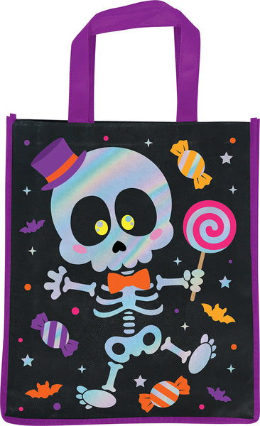 Metallic Skeleton Halloween Bag