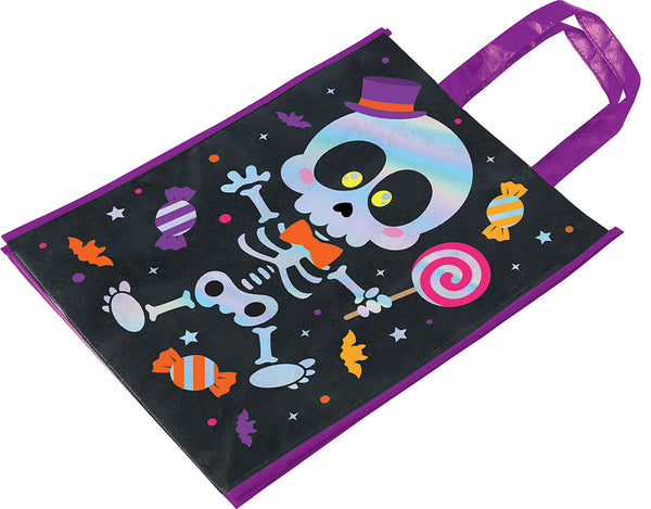 Metallic Skeleton Halloween Bag