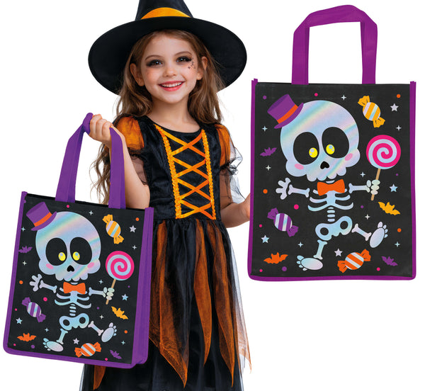 Metallic Skeleton Halloween Bag