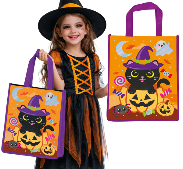 Metallic Cat Halloween Bag