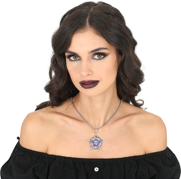 Purple Demon Eye Necklace