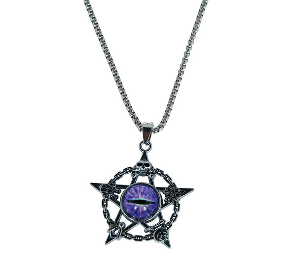 Purple Demon Eye Necklace