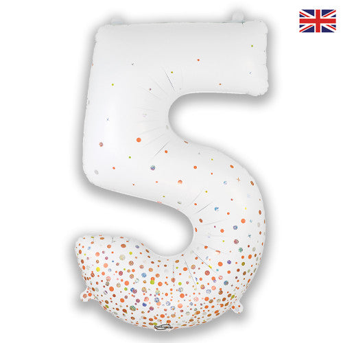 34 Inch Sparkling Fizz Number 5 Foil Balloon