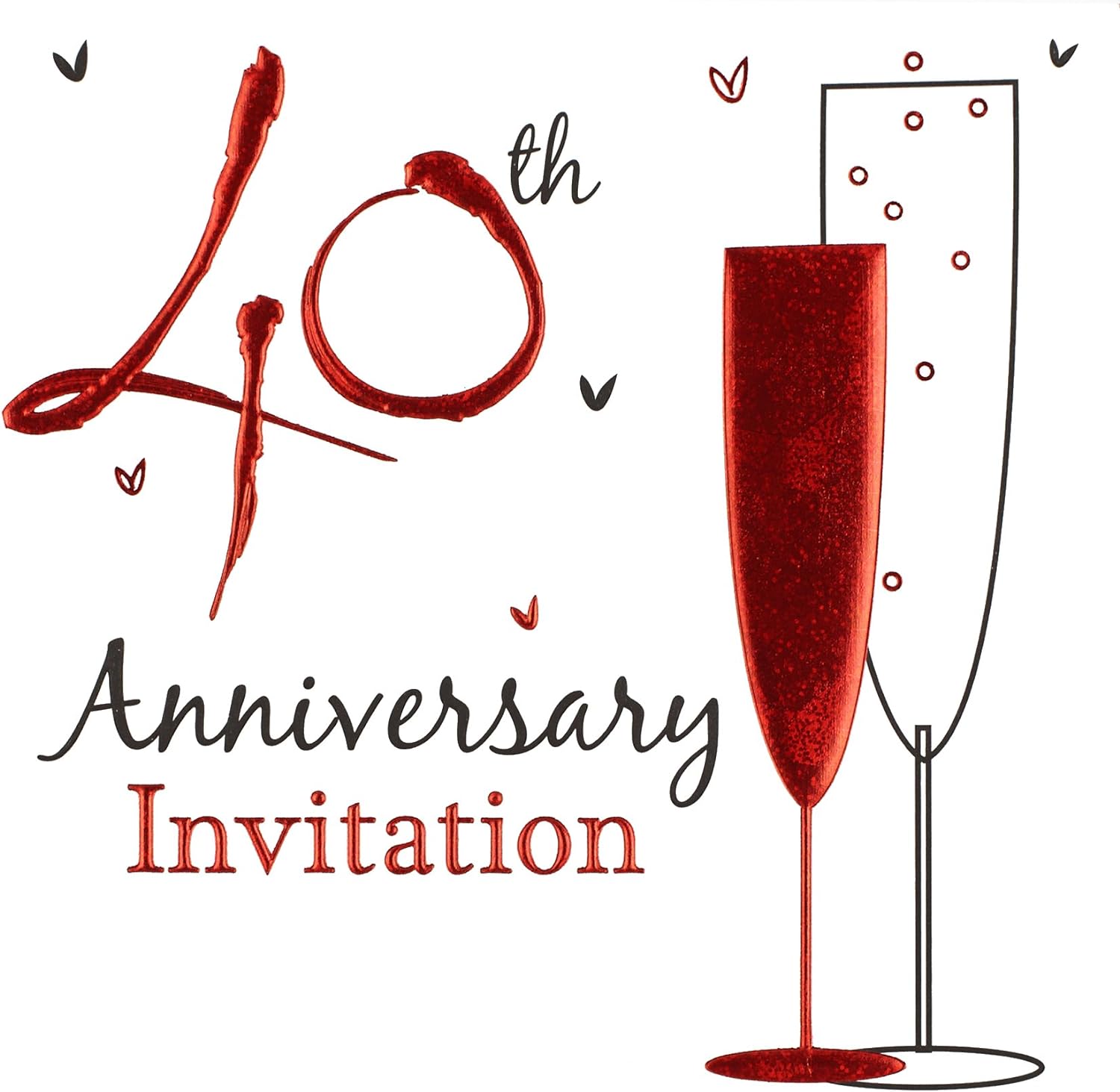 40th Anniversary Invitations (6pk)