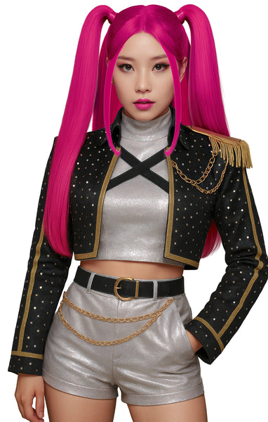 Adult's K Pop Pink Charm Wig
