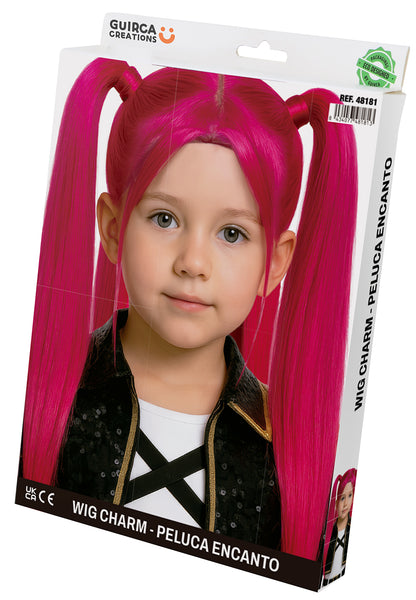 Kid's K Pop Pink Charm Wig