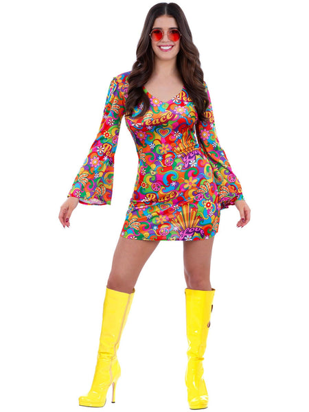 60s Rainbow Peace Costume