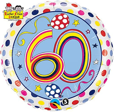 18 Inch Rachel Ellen 60th Birthday Foil Balloon