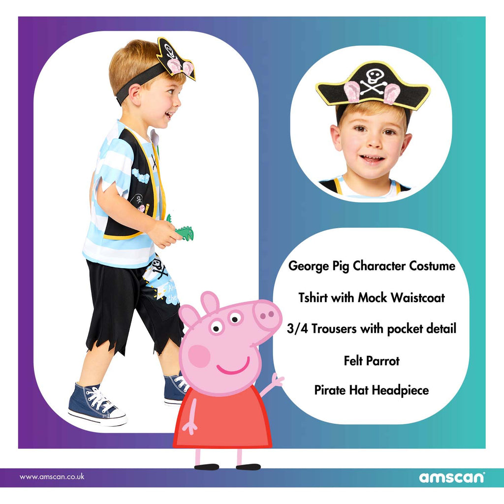 Peppa Pig George Pirate Costume Midlands Fancy Dress Redditch Peppa Pig George Pirate Costume Midlands Fancy Dress Redditch