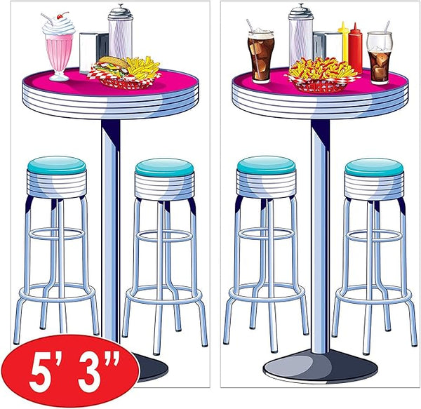 1950s Soda Shop Insta-Theme Wall Decorations