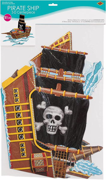 3D Pirate Ship Centrepiece Decoration