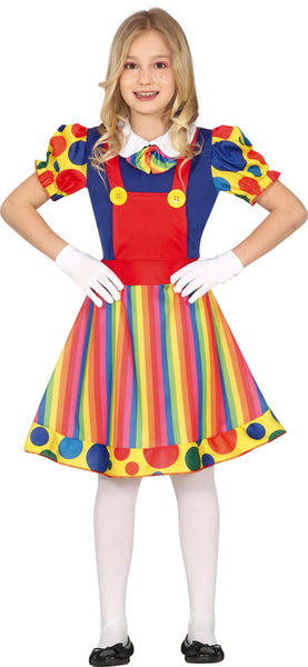 Rainbow Clown Girl Costume