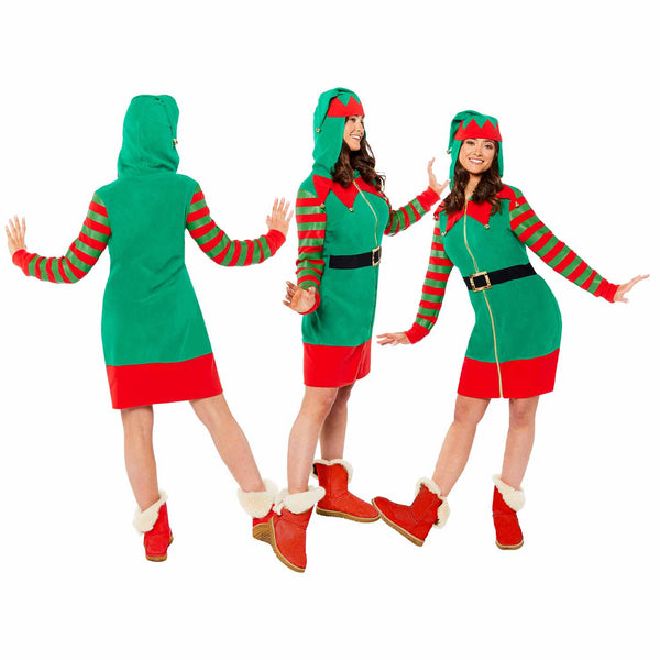 Hooded Christmas Elf Dress