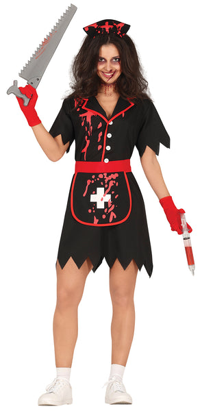 Black Bloody Nurse Costume