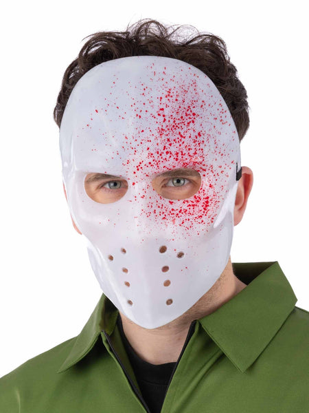 White Blood Splatter Hockey Mask