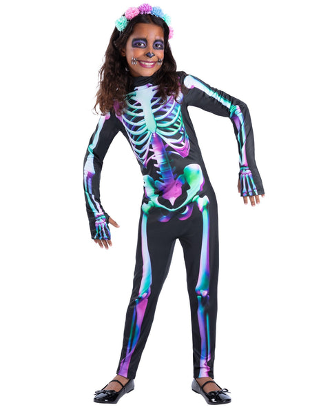 Child's Bright Bones Skeleton Costume