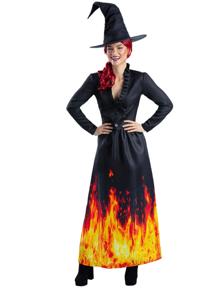 Adult Burning Witch Costume