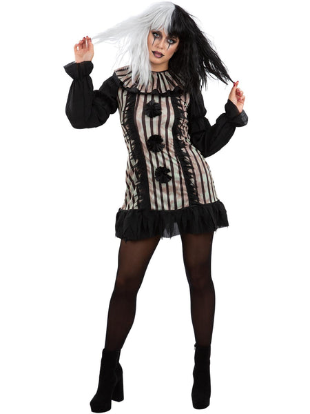 Dark Vintage Clown Lady Costume