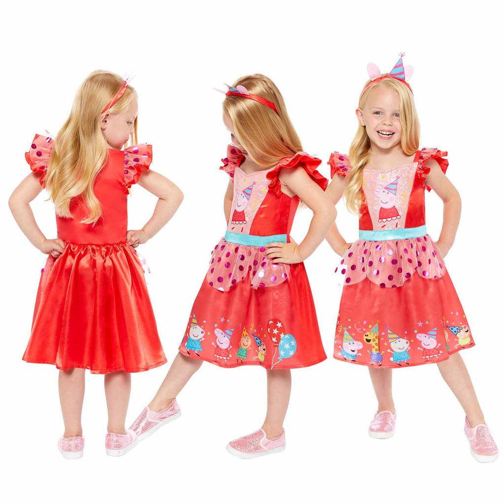 Peppa Pig Dress Party Costume Peppa Pig Party Wear Peppa Pig Birthday Dress For Girls Peppa Pig Dress Party Costume Peppa Pig Party Wear Peppa Pig Birthday Dress For Girls