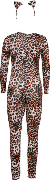 Adult Leopard Jumpsuit Costume