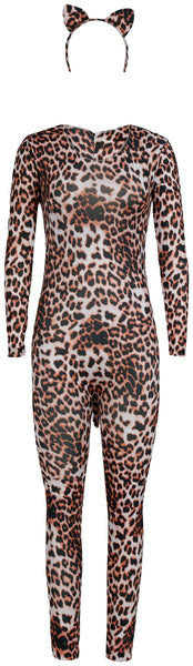 Adult Leopard Jumpsuit Costume