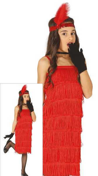 Child's Red Charleston Costume