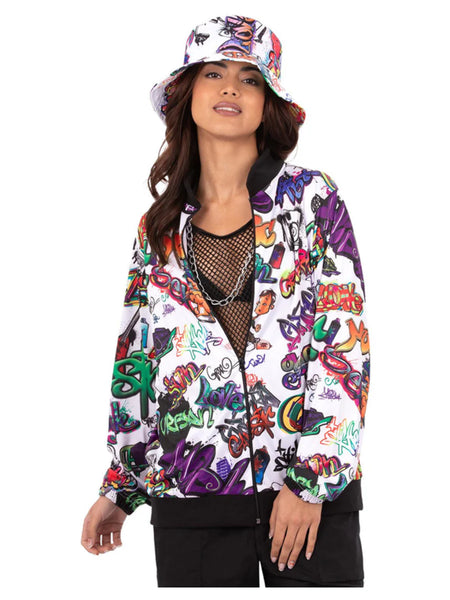 Unisex 90s Hip Hop Graffiti Jacket