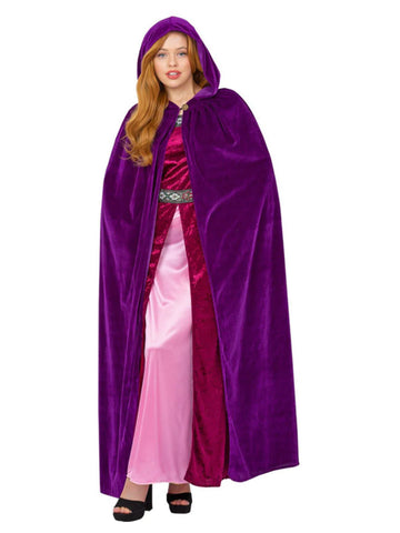 Deluxe Amethyst Purple Hooded Cape