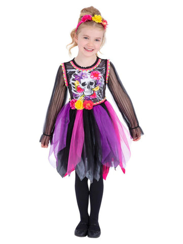 Child's Day of the Dead Pom-Pom Costume