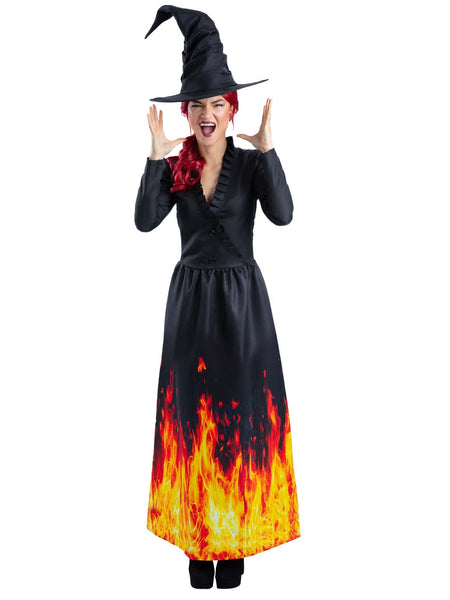 Adult Burning Witch Costume