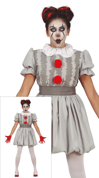 Adult Grey Clown Costume
