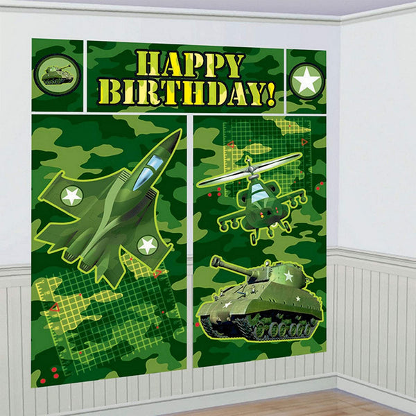 Army Happy Birthday Wall Decoration Set