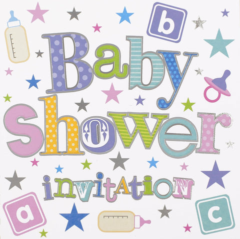 Pastel Baby Shower Invitations (6pk)