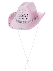 Baby Pink Cowgirl Hat with Rhinestones