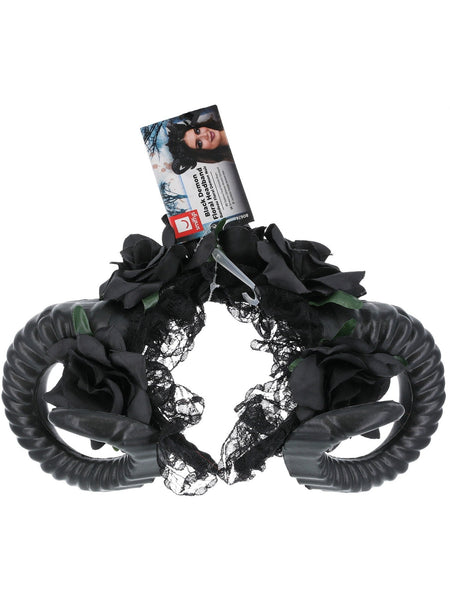Black Demon Floral Headpiece