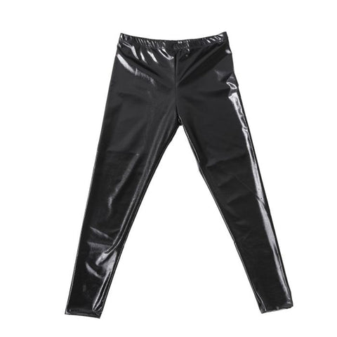 Men's Black Metallic Leggings