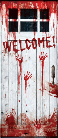 Bloody Welcome Halloween Door Poster