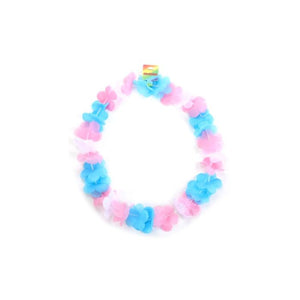 Light Blue and Pink Hawaiian Lei