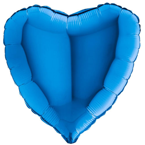 18 Inch Blue Heart Foil Balloon