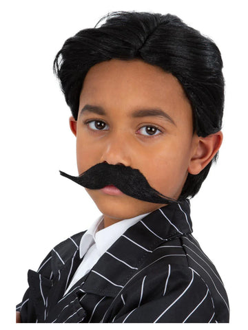 Boys Gothic Gangster Wig & Tash