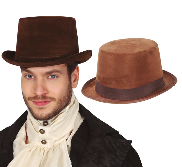 Brown Felt Topper Hat