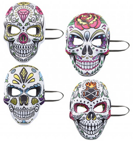 Assorted Candy Skull Face Mask