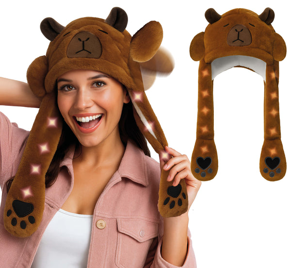 Capybara Flappy Hat with Lights