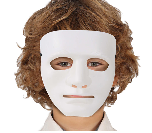 Child's Size White Face Mask
